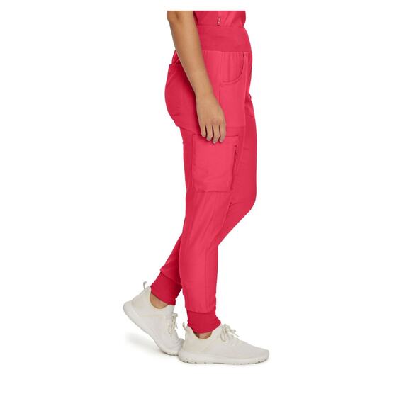 Landau Forward Women's‎ Jogger Scrub Pants Petite Small PS Tea Berry Medical - Picture 2 of 12